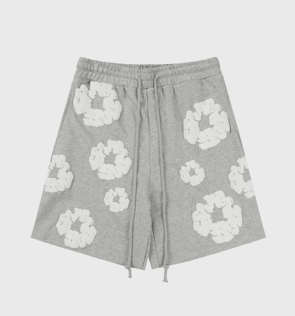 Foam Print ‘Grey’ Bermuda – Denim Tears