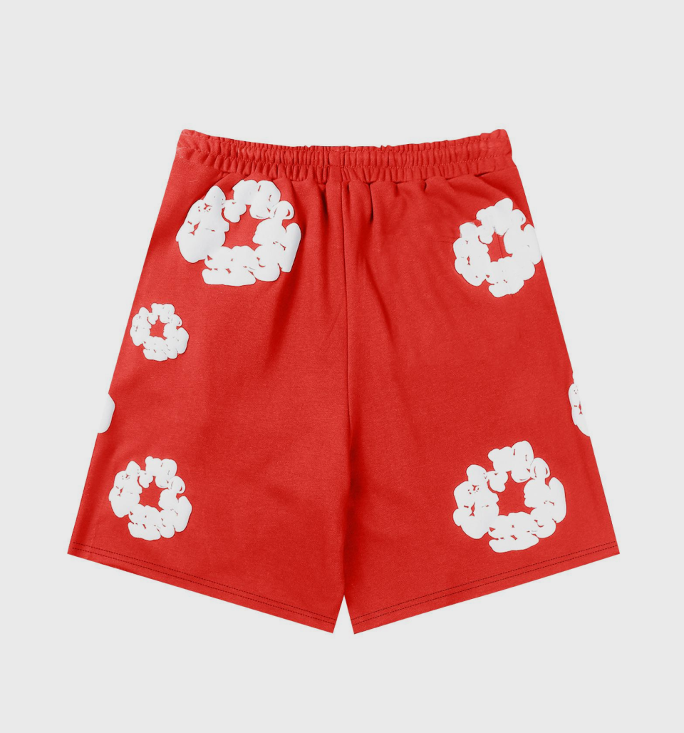 Foam Print ‘Red’ Bermuda – Denim Tears
