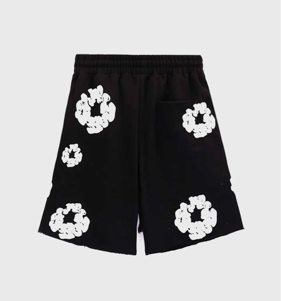 Foam Print ‘Black’ Bermuda – Denim Tears
