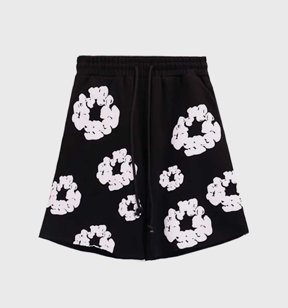 Foam Print ‘Black’ Bermuda – Denim Tears