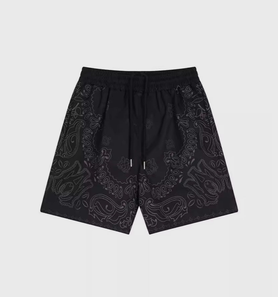 Cross-border Ethnic Flower Shorts ‘Black’ – Amiri
