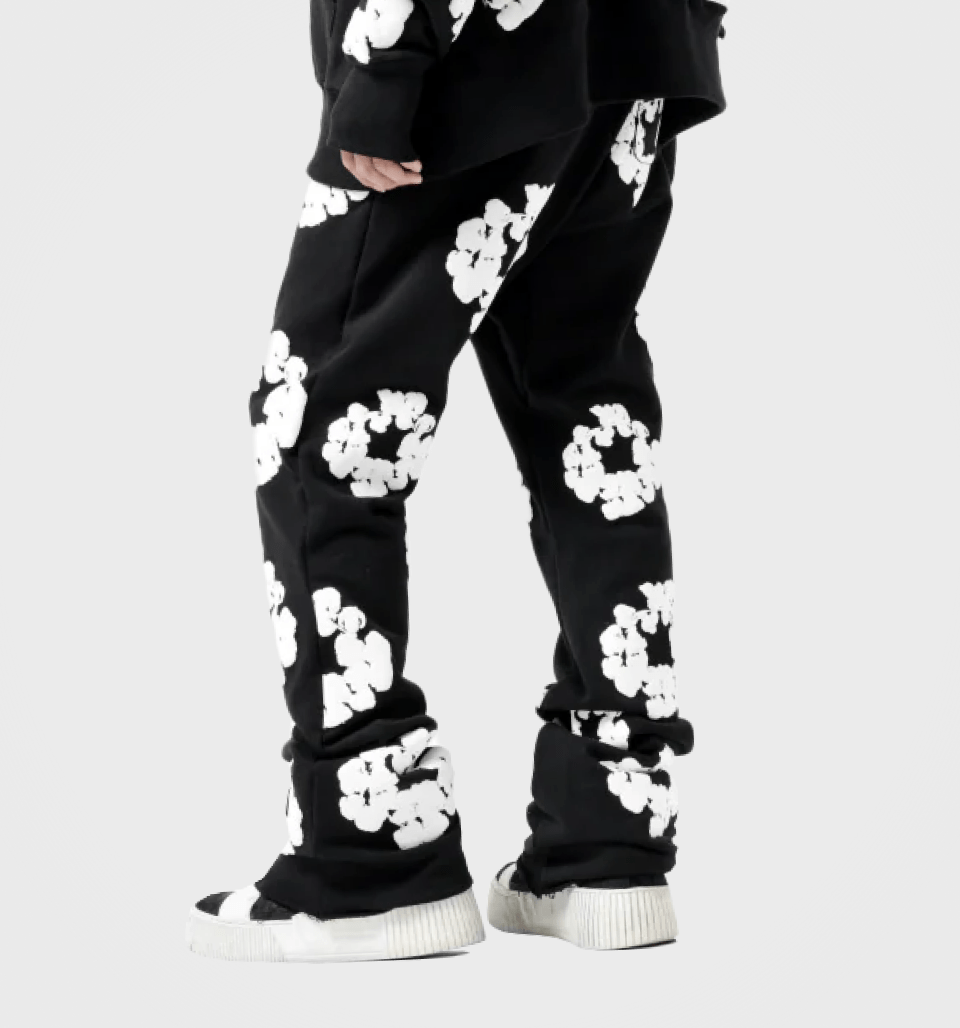 Foam Print ‘Black’ Calça Moletom – Denim Tears