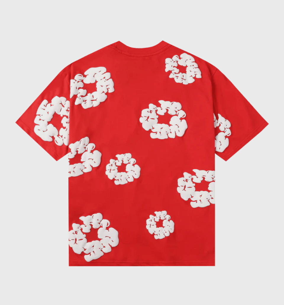 Foam Print ‘Red’ Tshirt – Denim Tears