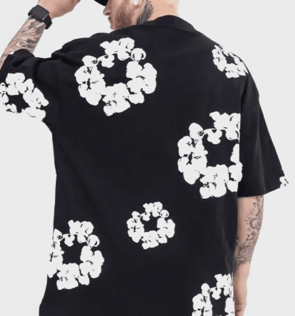 Foam Print ‘Black’ Tshirt – Denim Tears