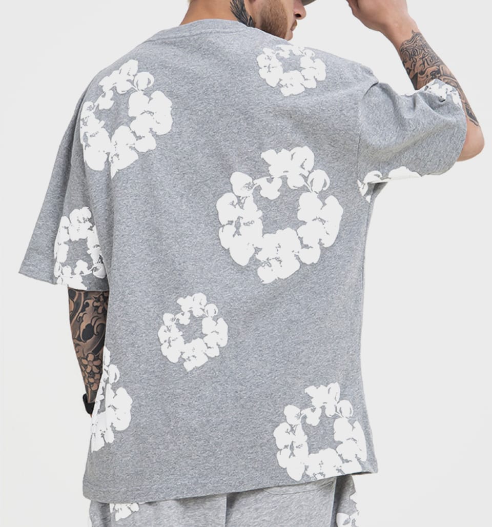 Foam Print ‘Gray’ Tshirt – Denim Tears