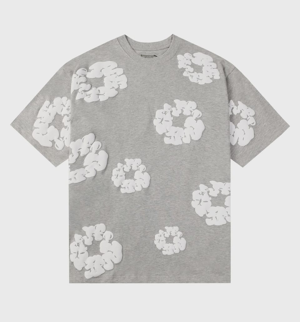 Foam Print ‘Gray’ Tshirt – Denim Tears