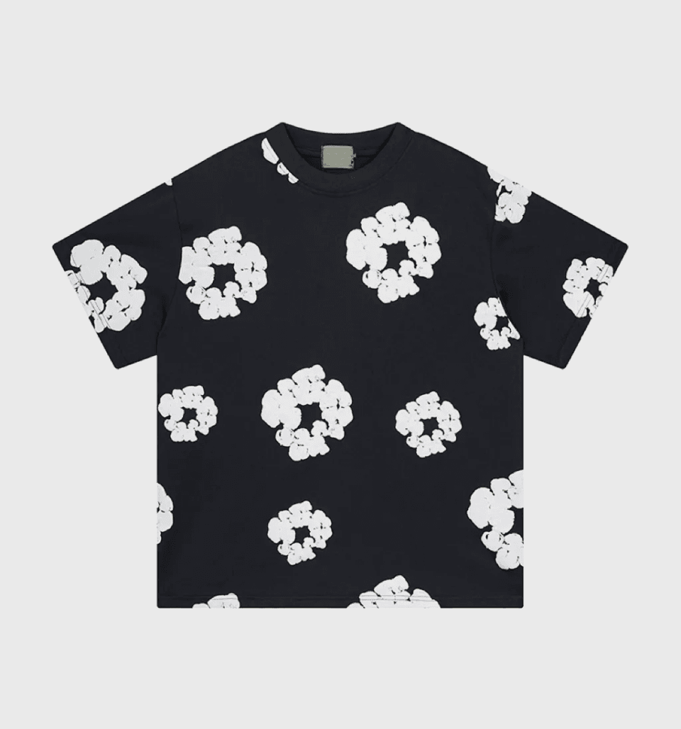 Foam Print ‘Black’ Tshirt – Denim Tears