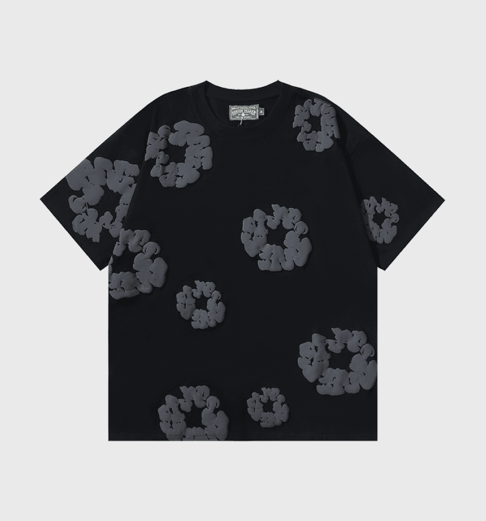 Foam Print ‘Blackout’ Tshirt – Denim Tears
