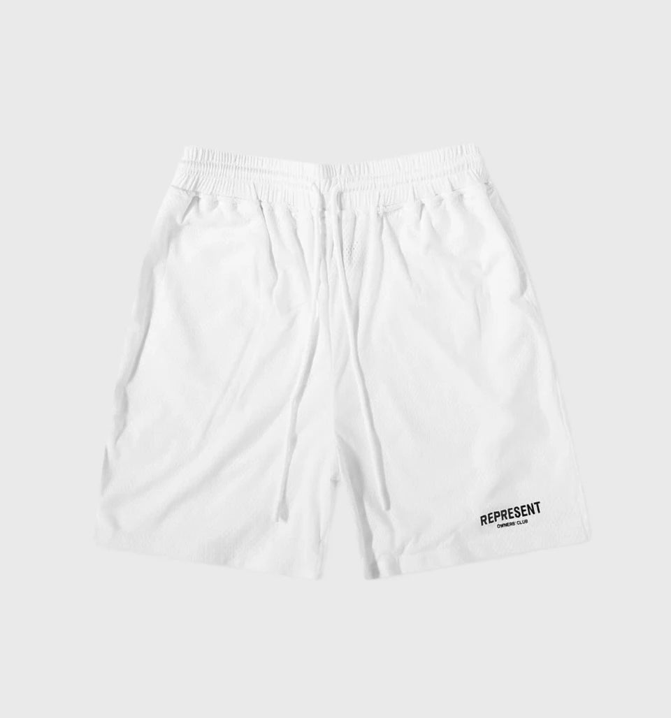 Men’s Owners Club Mesh Short “White” – Represent
