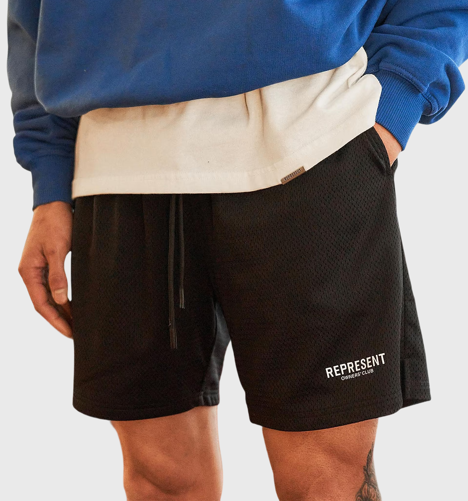 Men Owners Club Track “Black” Short – Represent
