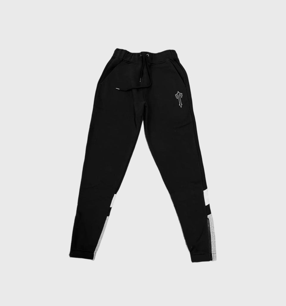 Moletom V Stripe Pants “Black/Gray” – Trapstar